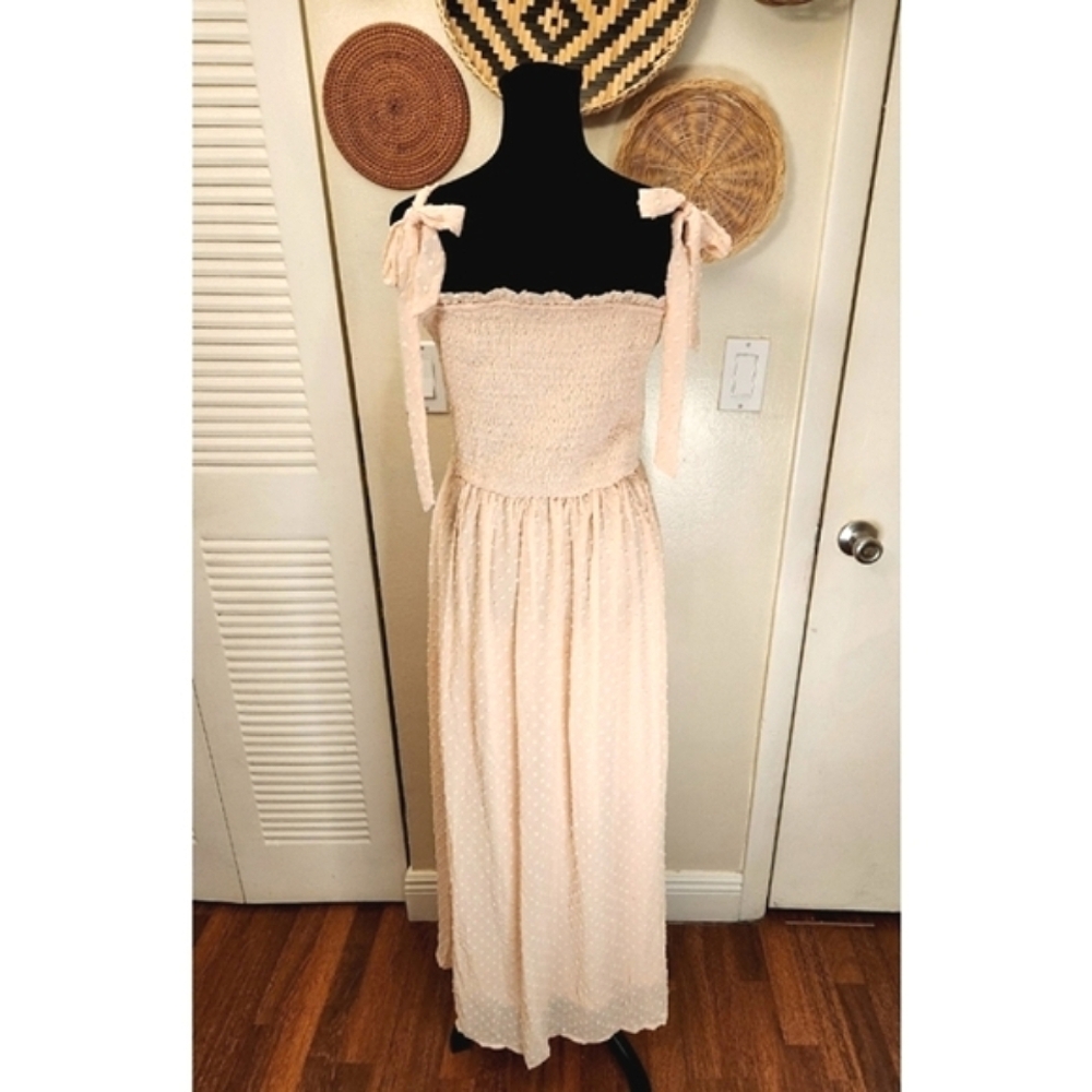 Sleeveless Smocked Maxi Dress With Side Split - Picture 3 of 9